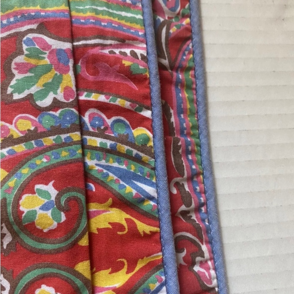 Lauren Ralph Lauren Pillow Shams Set of 2 Red Paisley Standard 25/20” - Picture 4 of 4
